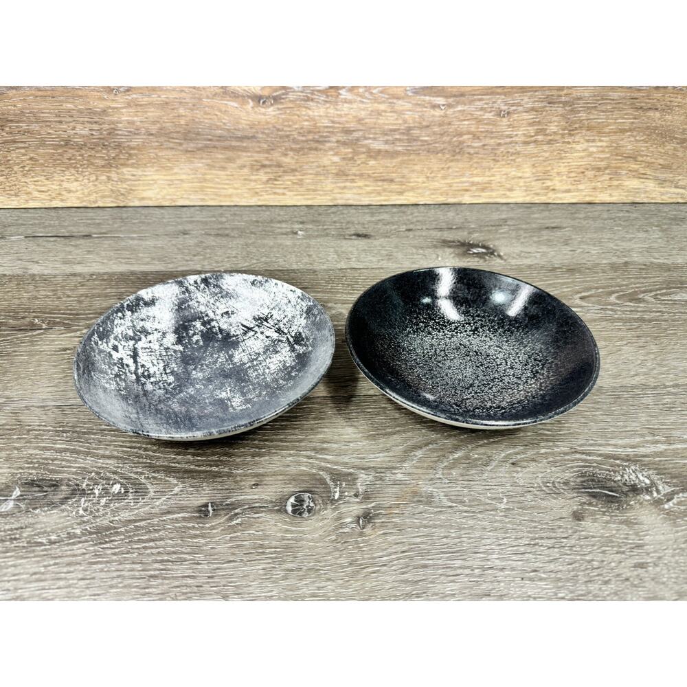 Dudson England Finest Vitrified Textured Matte Black 7" Soup Bowl ~set of 2